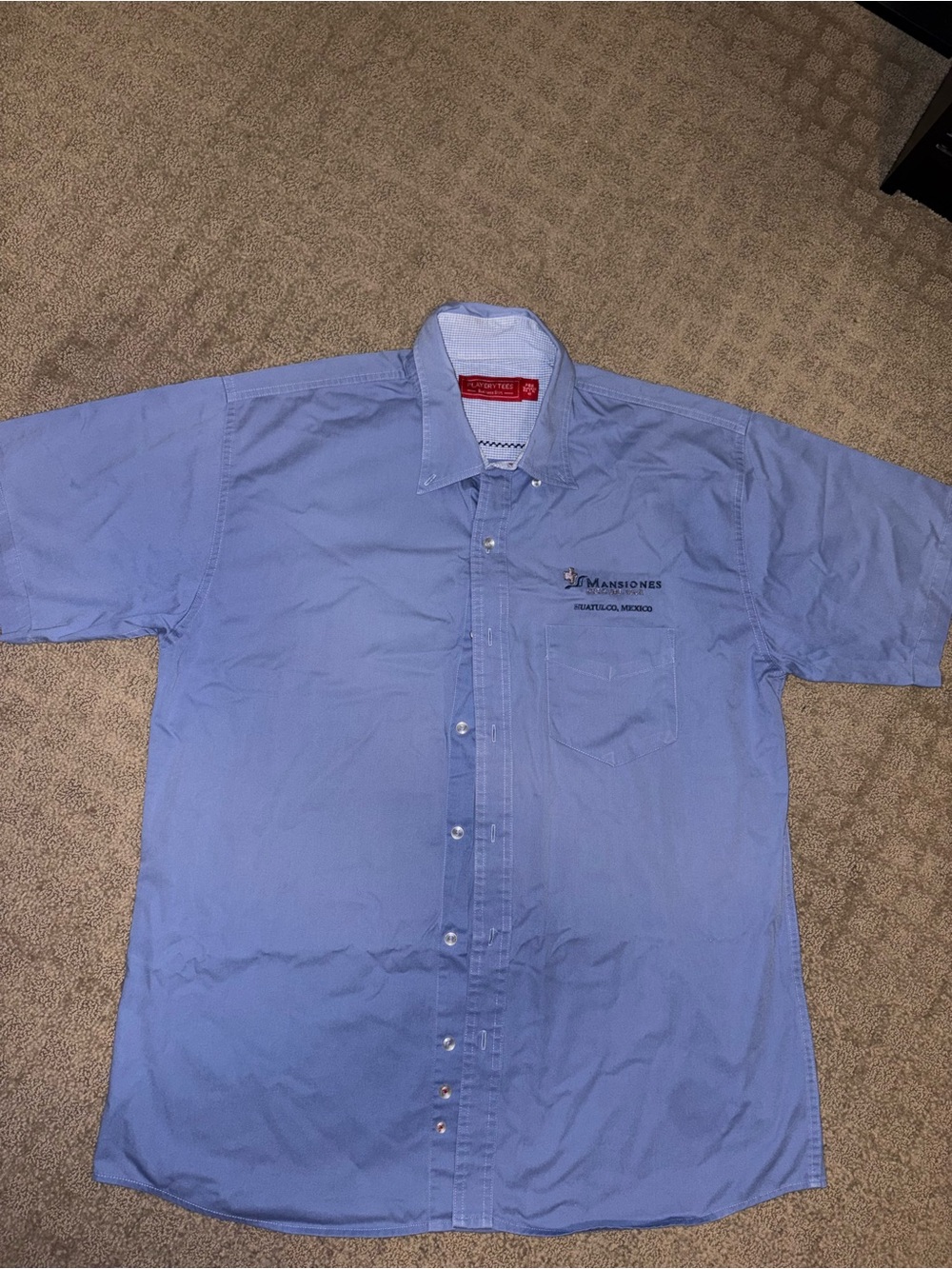 Huatulco Mexico Short-Sleeve Button-Up Tourism Souvenir Shirt